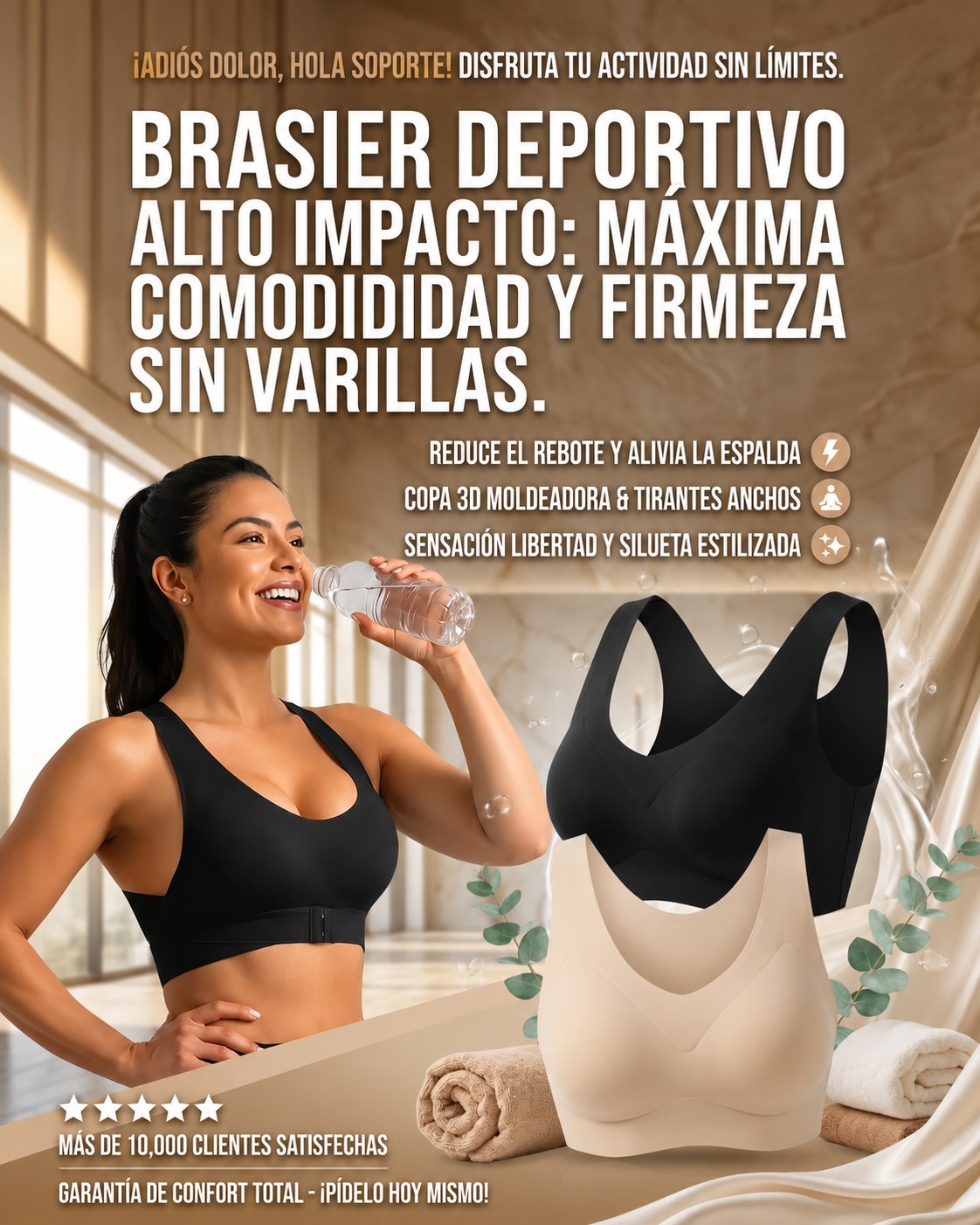 Brasier Deportivo: Máxima comodidad y firmeza sin varilla