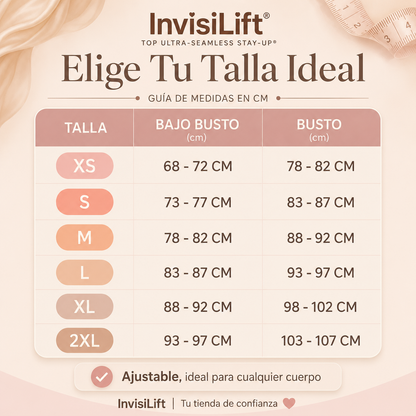 Top Bandeau InvisiLift™: Cero Aros, Soporte Total y Realce Natural