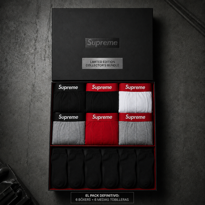 6 Bóxers Supreme Premium + 6 Pares de Medias de Obsequio (Edición Limitada)