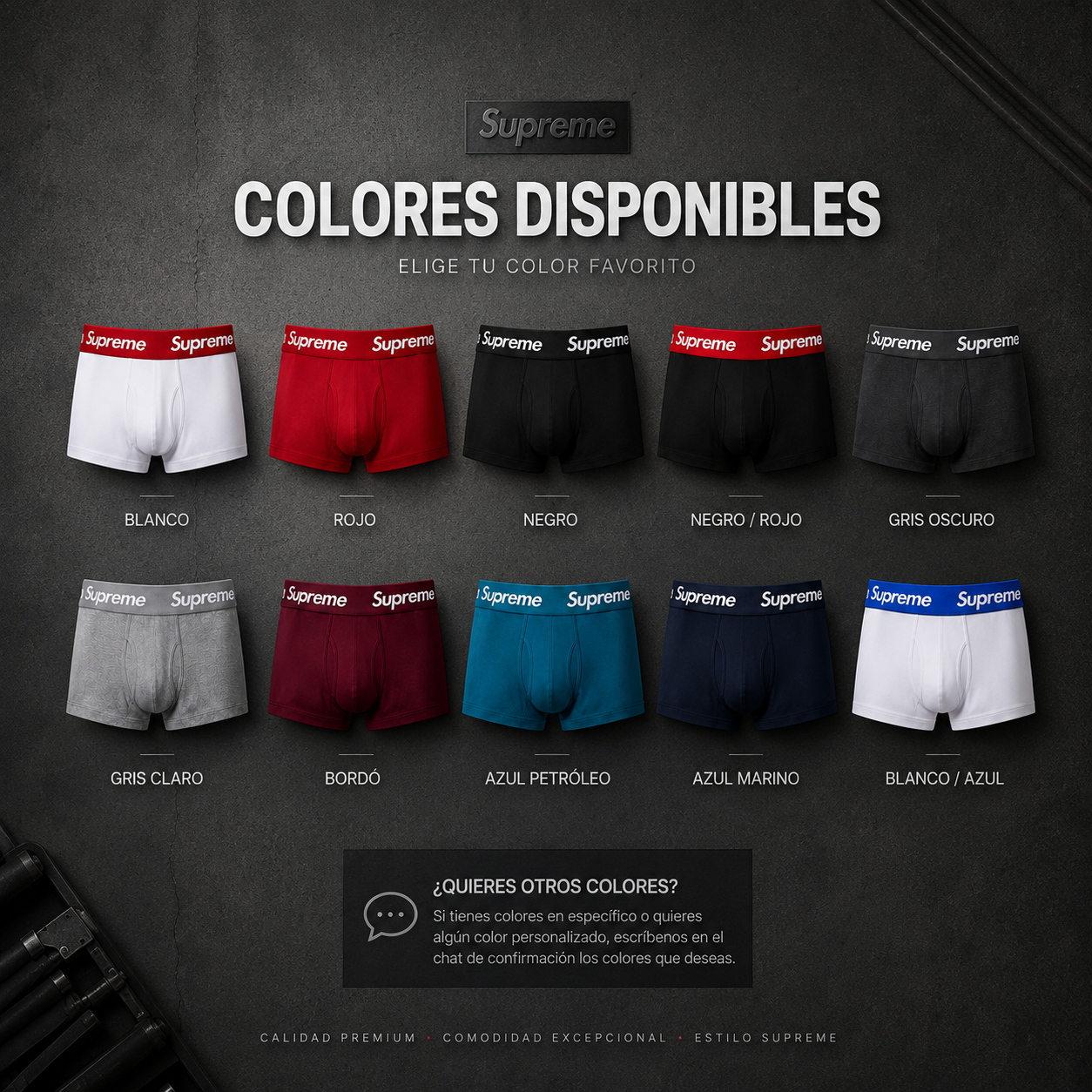 6 Bóxers Supreme Premium + 6 Pares de Medias de Obsequio (Edición Limitada)